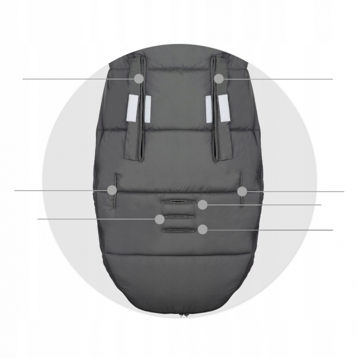 Sac de dormit Ricokids 95 x 48 cm Ricokids Elmi 720001 - Gri inchis [6]