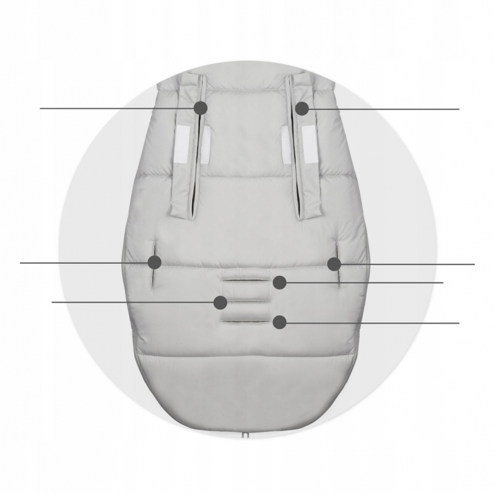 Sac de dormit Ricokids 95 x 48 cm Ricokids Elmi 720002 - Gri deschis [6]