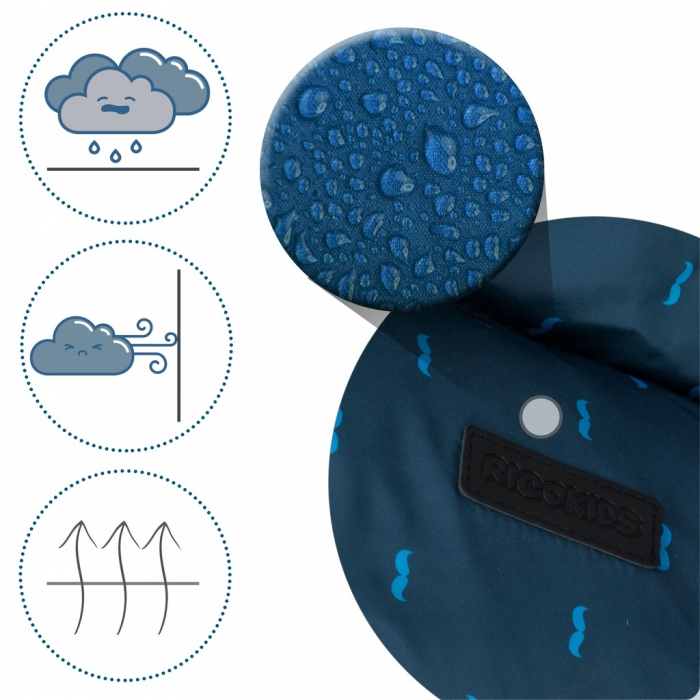 Sac de dormit Ricokids 95 x 48 cm Ricokids Elmi 720004 - Bleumarin cu modele [3]