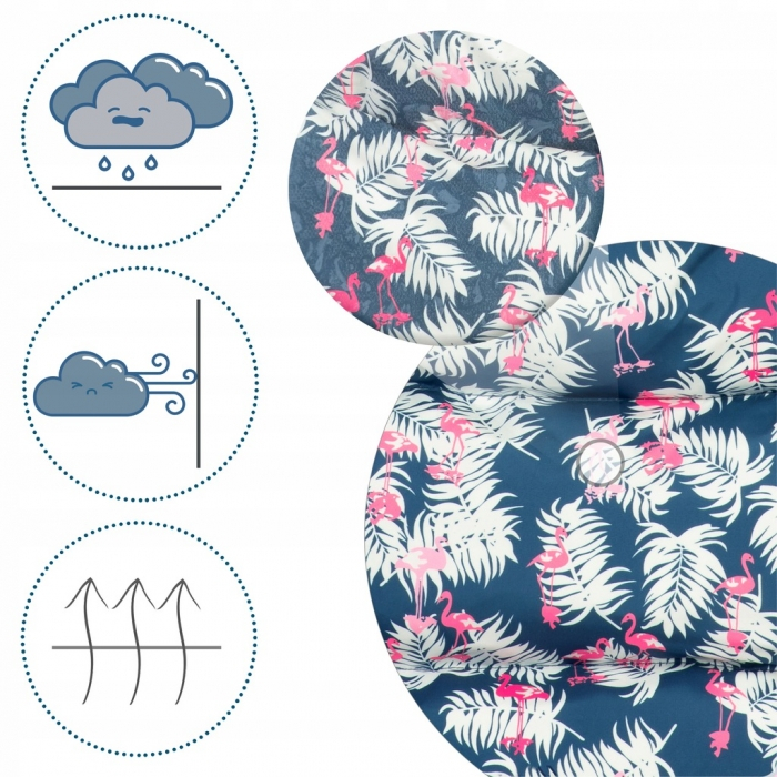 Sac de dormit Ricokids 95 x 48 cm Ricokids Elmi 720012 - Bleumarin cu flamingo [3]