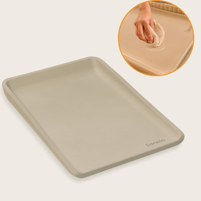 Saltea de infasat, Lionelo, Megs, Moale, Utilizabil si fara husa, Impermeabila, Design ergonomic, 70x49 cm, Fara BPA, 0 luni+, Bej [5]