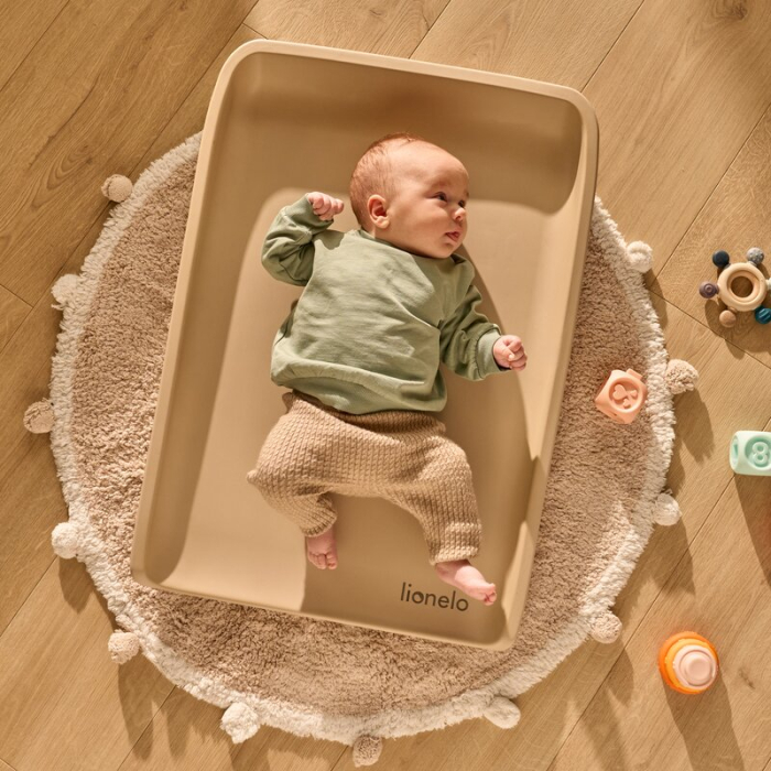 Saltea de infasat, Lionelo, Megs, Moale, Utilizabil si fara husa, Impermeabila, Design ergonomic, 70x49 cm, Fara BPA, 0 luni+, Gri [14]