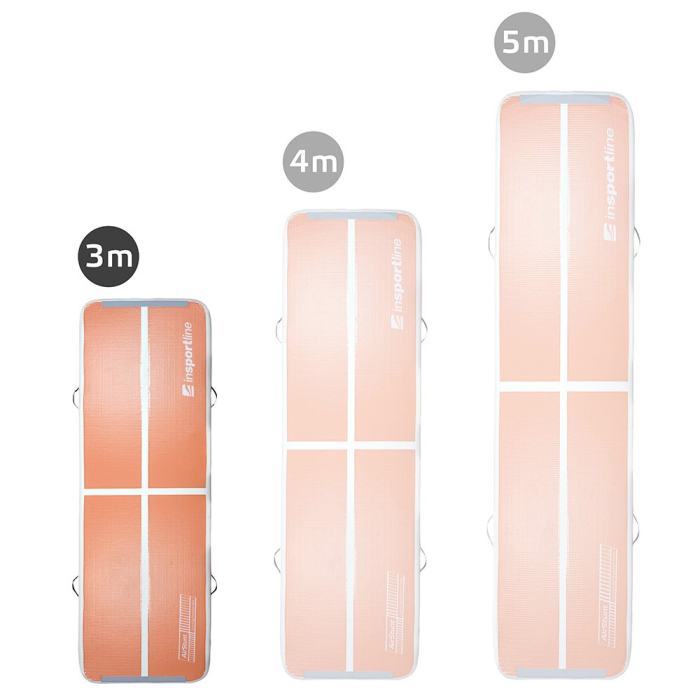 Saltea gimnastica gonflabila inSPORTline Airstunt 300 x 100 x 10 cm cu pompa, Mocha Mousse [4]