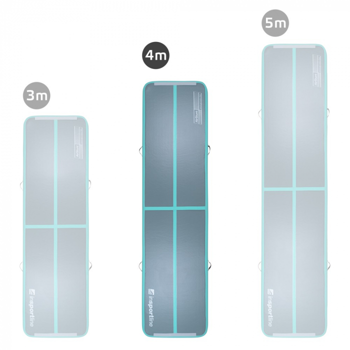 Saltea Gimnastica Gonflabila inSPORTline Airstunt 400 x 100 x 10 cm, Gri [2]