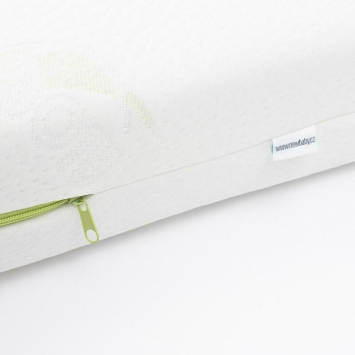Saltea pentru patut, New Baby, Classy, 120x60x12 cm, cu Aloe Vera, Compozitie Visco-Molitan-Cocos, Hipoalergenica si antibacteriana, cu husa detasabila, Alb [3]