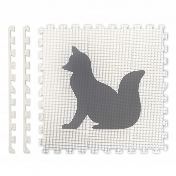 Salteluta de joaca 180 x 120 cm cu animalute 6 bucati Ricokids 7490 - Gri [3]