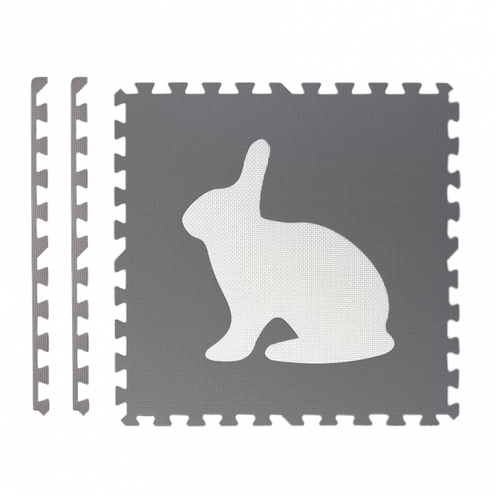 Salteluta de joaca 180 x 120 cm cu animalute 6 bucati Ricokids 7490 - Gri [4]