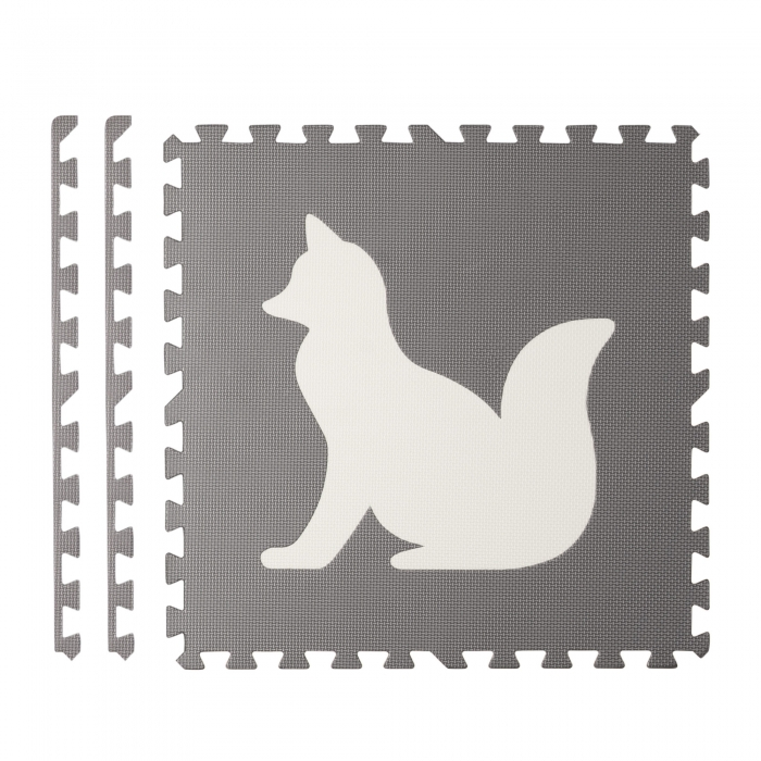 Salteluta de joaca 180 x 120 cm cu animalute 6 bucati Ricokids 7491 - Gri [3]