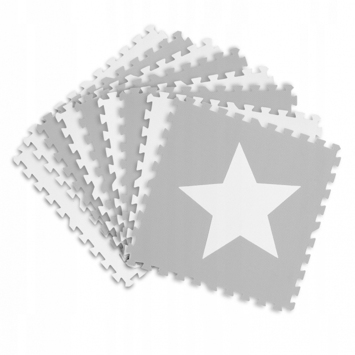 Salteluta de joaca 180 X 180 cm Ricokids 7502 - Gri cu stele [3]