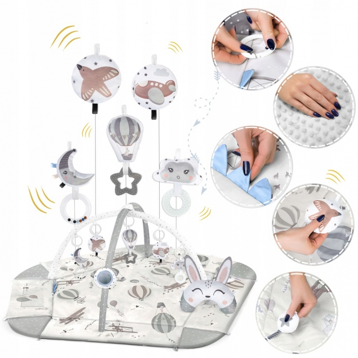 Salteluta de joaca educativa 3 in 1 Nukido 730102 - Gri [7]