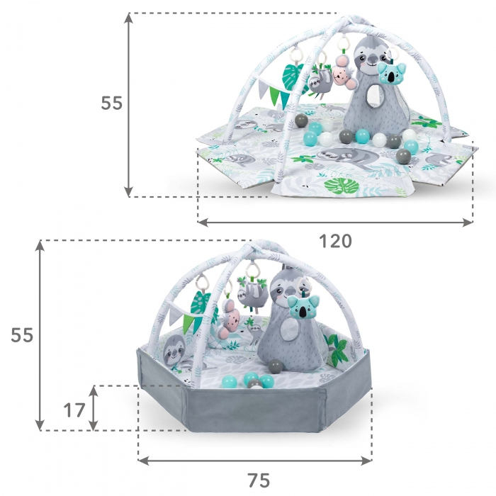 Salteluta de joaca interactiva Kidwell YOGA - Gray [7]