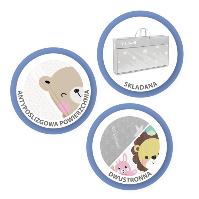 Salteluta de joaca pentru copii 180 x 200 cm Kidwell INDA - Animals [6]