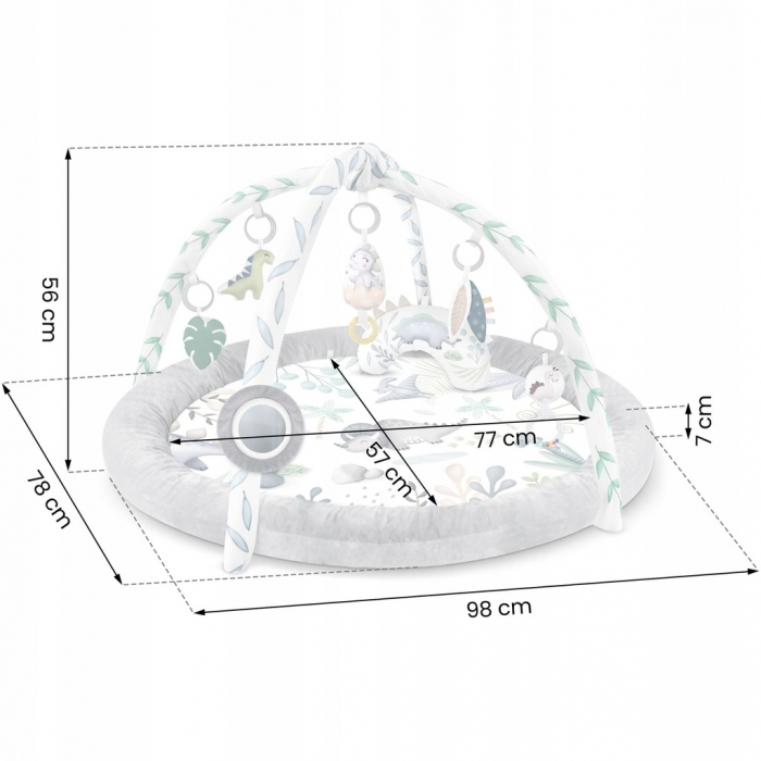 Salteluta de joaca pentru copii Nukido Dino 730200 - Gri [7]