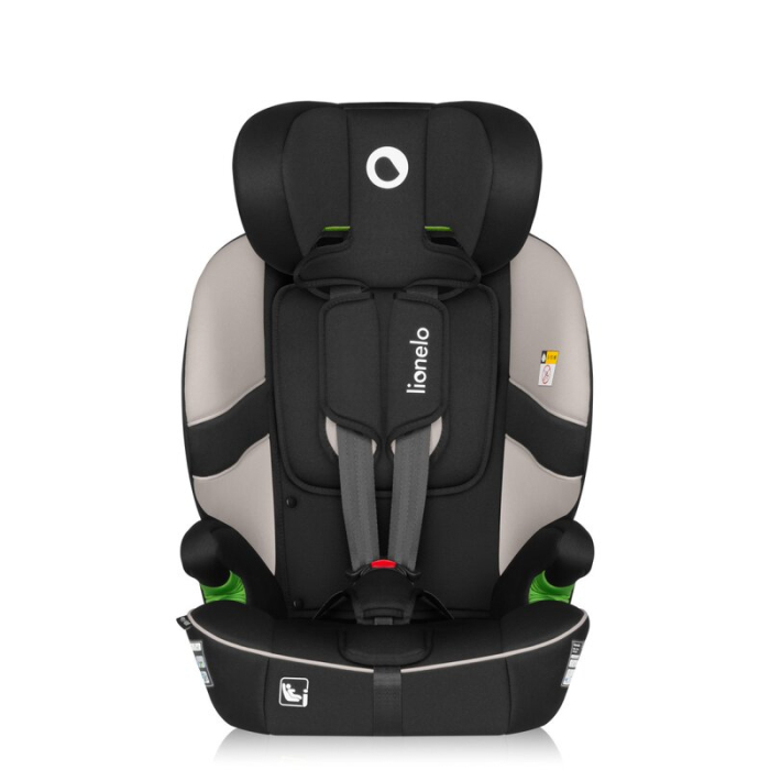 Scaun auto i-Size, Lionelo, Billy , 76 - 150 cm, 1/2/3, Isofix + top tether, Tetiera reglabila in 10 pozitii, Insertie ergonomica, Tapiterie lavabila, Testat la impact, Baza lata, Bej [9]