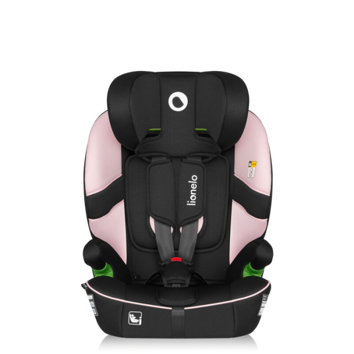 Scaun auto i-Size, Lionelo, Billy , 76 - 150 cm, 1/2/3, Isofix + top tether, Tetiera reglabila in 10 pozitii, Insertie ergonomica, Tapiterie lavabila, Testat la impact, Baza lata, Roz [8]