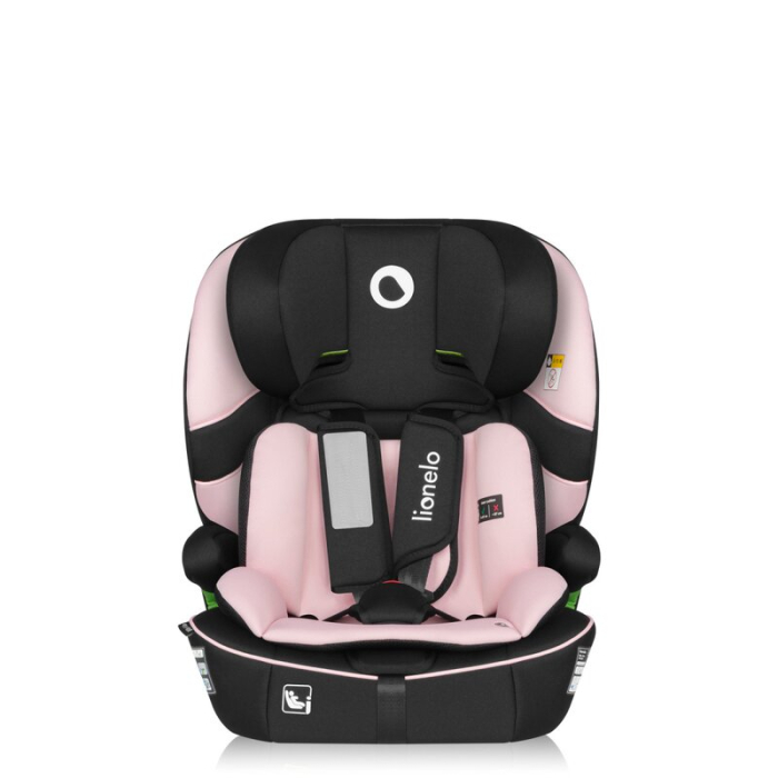 Scaun auto i-Size, Lionelo, Billy , 76 - 150 cm, 1/2/3, Isofix + top tether, Tetiera reglabila in 10 pozitii, Insertie ergonomica, Tapiterie lavabila, Testat la impact, Baza lata, Roz [7]