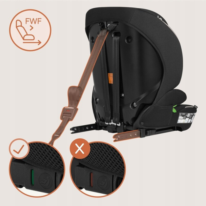 Scaun auto i-Size, Lionelo, Billy , 76 - 150 cm, 1/2/3, Isofix + top tether, Tetiera reglabila in 10 pozitii, Insertie ergonomica, Tapiterie lavabila, Testat la impact, Baza lata, Bej [22]