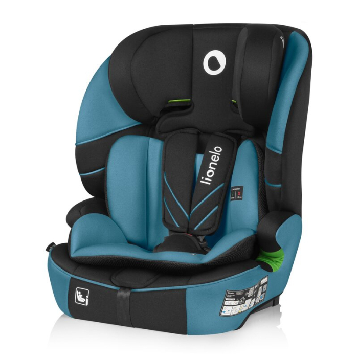 Scaun auto i-Size, Lionelo, Levi Fix, 76 - 150 cm, 1/2/3, ISOFIX + Top Tether, Tetiera reglabila in 10 pozitii, Insertie ergonomica Dri-Seat, Tapiterie lavabila, Negru [6]