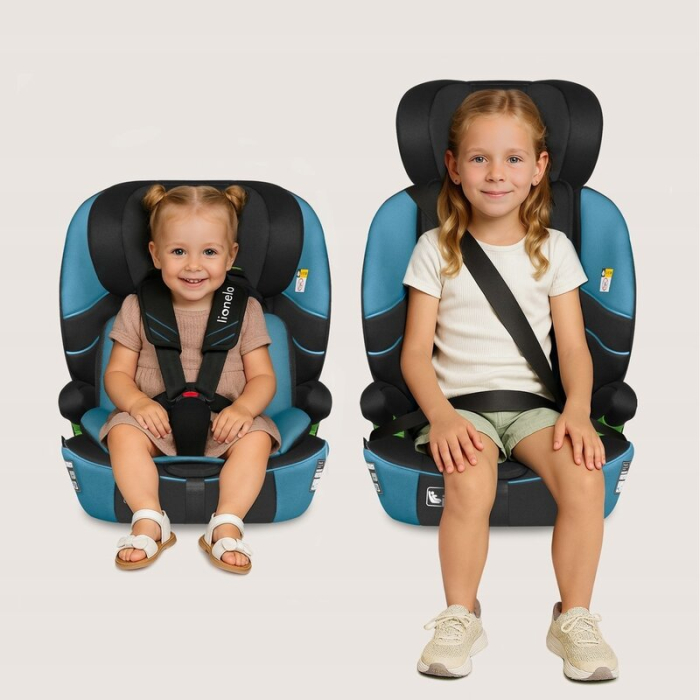 Scaun auto i-Size, Lionelo, Levi Fix, 76 - 150 cm, 1/2/3, ISOFIX + Top Tether, Tetiera reglabila in 10 pozitii, Insertie ergonomica Dri-Seat, Tapiterie lavabila, Negru [23]