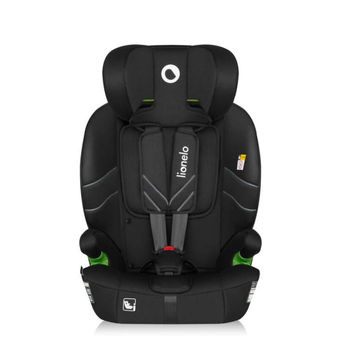 Scaun auto i-Size, Lionelo, Levi Fix, 76 - 150 cm, 1/2/3, ISOFIX + Top Tether, Tetiera reglabila in 10 pozitii, Insertie ergonomica Dri-Seat, Tapiterie lavabila, Negru [11]