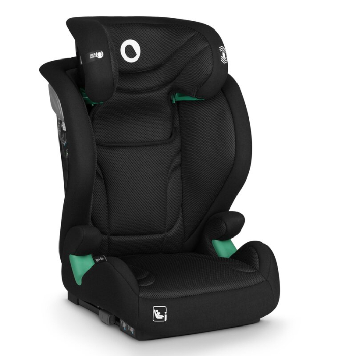 Scaun auto, Lionelo, i-Size Igo, 100- 150 cm, cu isofix, Protectie laterala, Ajustare spatar in 2 pozitii, Tetiera Tri-Guard reglabila in 11 pozitii,  Negru [7]
