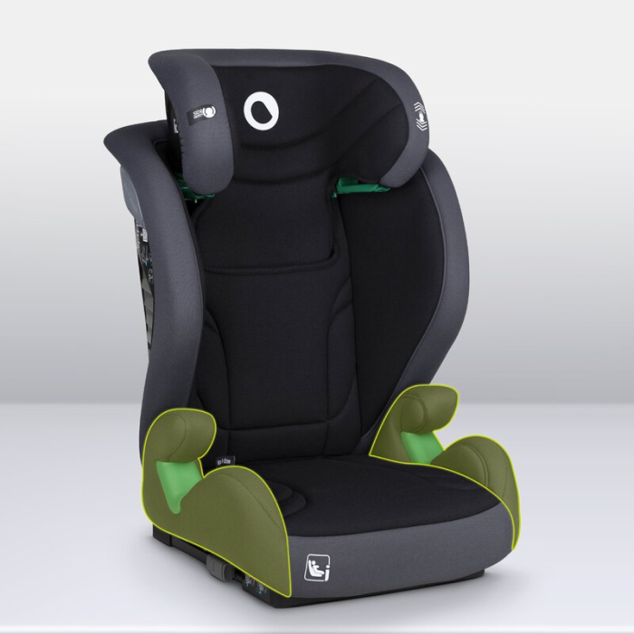 Scaun auto, Lionelo, i-Size Igo, 100- 150 cm, cu isofix, Protectie laterala, Ajustare spatar in 2 pozitii, Tetiera Tri-Guard reglabila in 11 pozitii,  Negru [33]