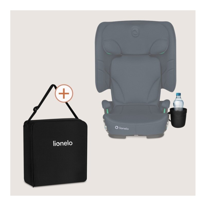 Scaun auto pliabil, Lionelo, Orin, i-Size, 100-150 cm, Tetiera reglabila in 14 pozitii, Spatar in 4 pozitii, Isofix+Top Tether, Sezut ergonomic, Husa transport, Suport sticla, Albastru [25]