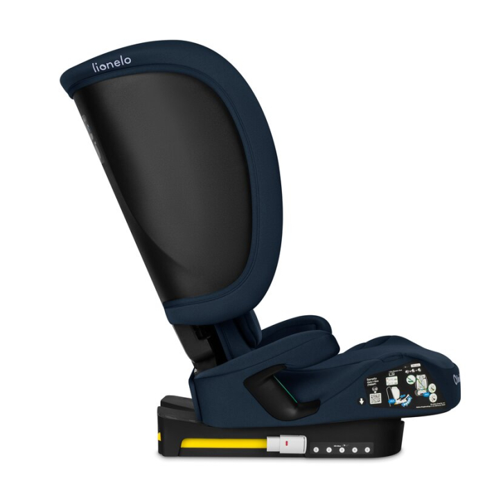 Scaun auto pliabil, Lionelo, Orin, i-Size, 100-150 cm, Tetiera reglabila in 14 pozitii, Spatar in 4 pozitii, Isofix+Top Tether, Sezut ergonomic, Husa transport, Suport sticla, Albastru [17]