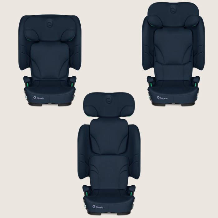 Scaun auto pliabil, Lionelo, Orin, i-Size, 100-150 cm, Tetiera reglabila in 14 pozitii, Spatar in 4 pozitii, Isofix+Top Tether, Sezut ergonomic, Husa transport, Suport sticla, Albastru [5]