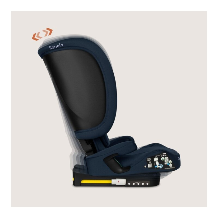 Scaun auto pliabil, Lionelo, Orin, i-Size, 100-150 cm, Tetiera reglabila in 14 pozitii, Spatar in 4 pozitii, Isofix+Top Tether, Sezut ergonomic, Husa transport, Suport sticla, Albastru [30]
