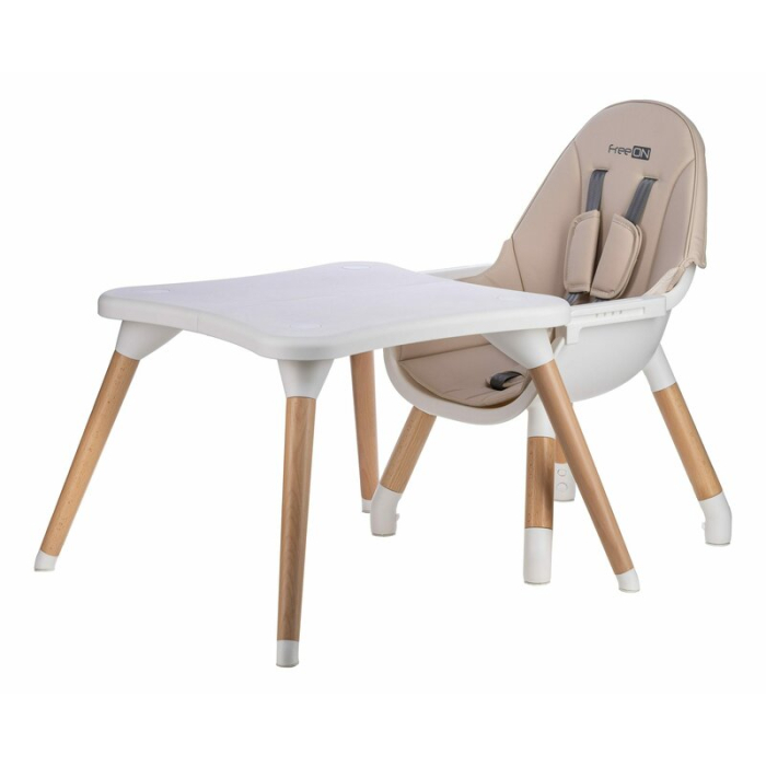 Scaun de masa, FreeON, Eos, 3 in 1, Multifunctional, Cu tavita reglabila si detasabila, Conform cu standardul european de securitate EN 14988:2017+A1:2020, Beige [4]