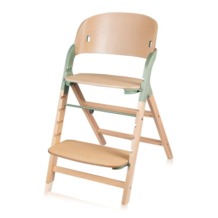 Scaun de masa multifunctional Megan, Lionelo, Din lemn de fag, 6 luni- adult, Reglabil pe inaltime, Husa impermeabila, Tavita silicon, Suport de picioare reglabil, Greutate maxima 110 Kg, Verde [10]