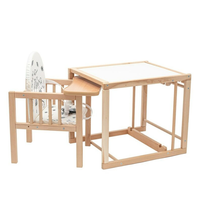 Scaun de masa, New Baby, 2 in 1, Transformabil in masuta si scaun, din lemn, Inaltime 93 cm, Jerry [2]