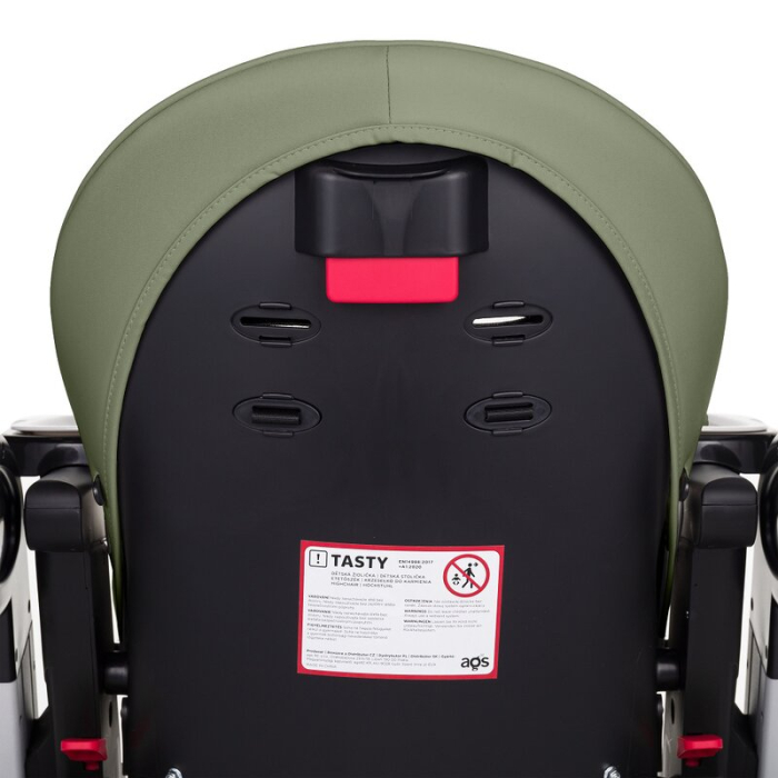 Scaun de masa, Petite&Mars, Tasty, Multifunctional, Pana la 15 kg, Reglabil pe inaltime in 7 pozitii, Spatar reglabil pana la 175 grade, cu roti, Aluminiu, Mature Olive [13]