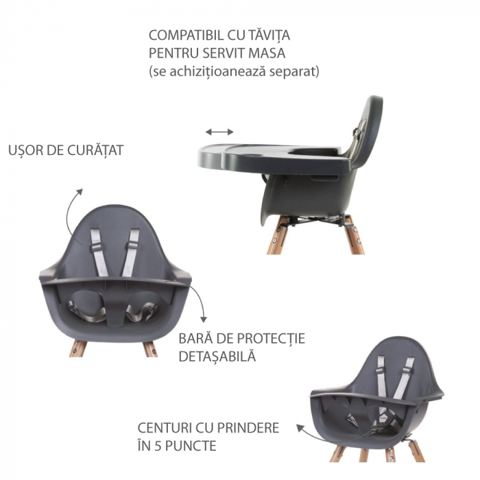 Scaun de masa reglabil in inaltime Childhome Evolu 2 [4]