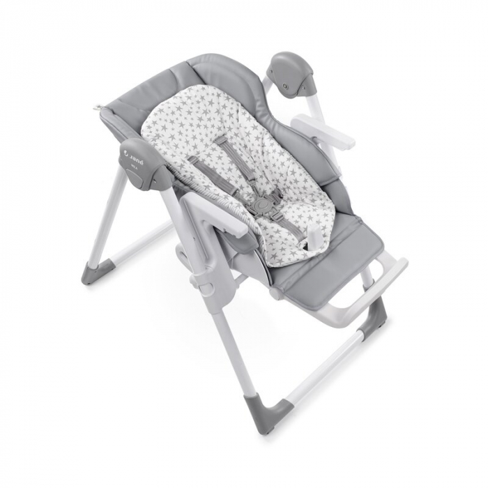 Scaun de masa si Balansoar Jane Mila 2 in 1 Transformabil Multifunctional cu husa din imitatie piele 0 luni+ Iris [2]