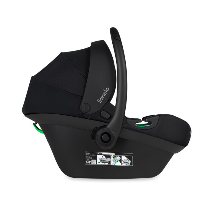 Scoica auto, Lionelo, i-Size Astrid, 0-13 Kg, 40-87 cm, Cu salteluta, Testat ADAC, Conform cu standardul european de securitate R129, Negru Onyx [10]