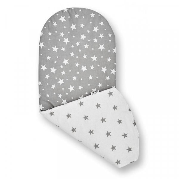 Set 5 piese Jukki Bebe rasfatat cosulet bebe, lenjerie, salteluta si perna bebe Grey stars [2]