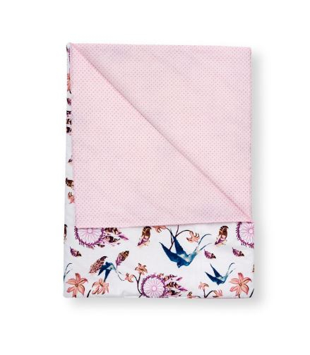 Set 5 piese Jukki Bebe rasfatat cosulet bebe, lenjerie, salteluta si perna bebe Swallows [2]