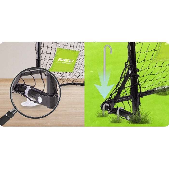 Set de 2 porti de fotbal, 60 x 25 x 45 cm, Neo-Sport 1461 [4]