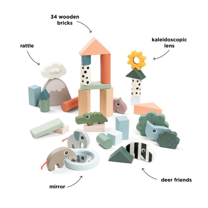 Set de constructie Done by Deer din lemn 34 piese Deer Friends [5]