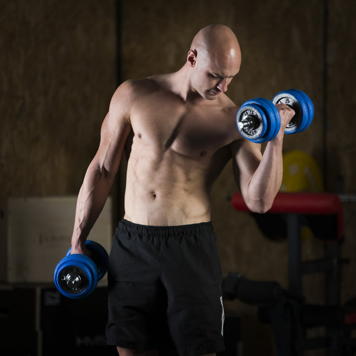 SET DE GANTERE 30 KG HMS BARBELL [13]