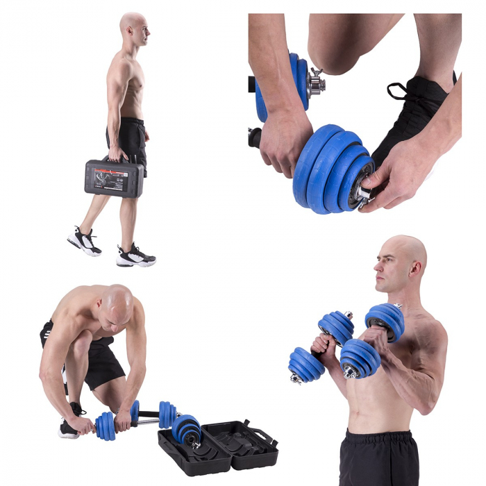 SET DE GANTERE 30 KG HMS BARBELL [27]