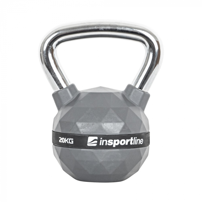 Set Gantere Kettlebell acoperit cauciuc inSPORTline PU 4 – 20 kg [2]