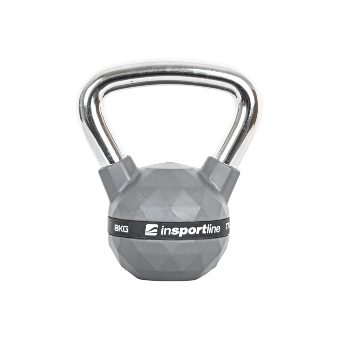Set Gantere Kettlebell acoperit cauciuc inSPORTline PU 4 – 20 kg [6]
