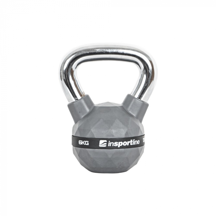 Set Gantere Kettlebell acoperit cauciuc inSPORTline PU 4 – 20 kg [7]