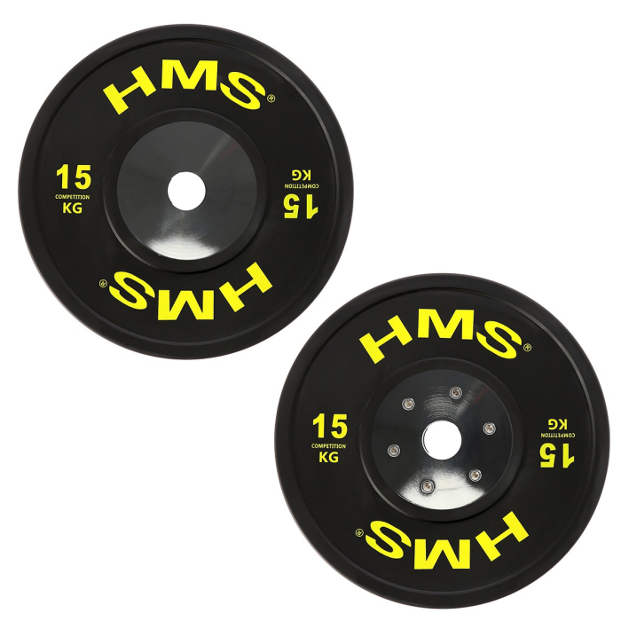 Set Greutati Bumper Plate 10 kg, 15 kg, 20 kg, 25 kg/51 mm HMS BTBR [6]