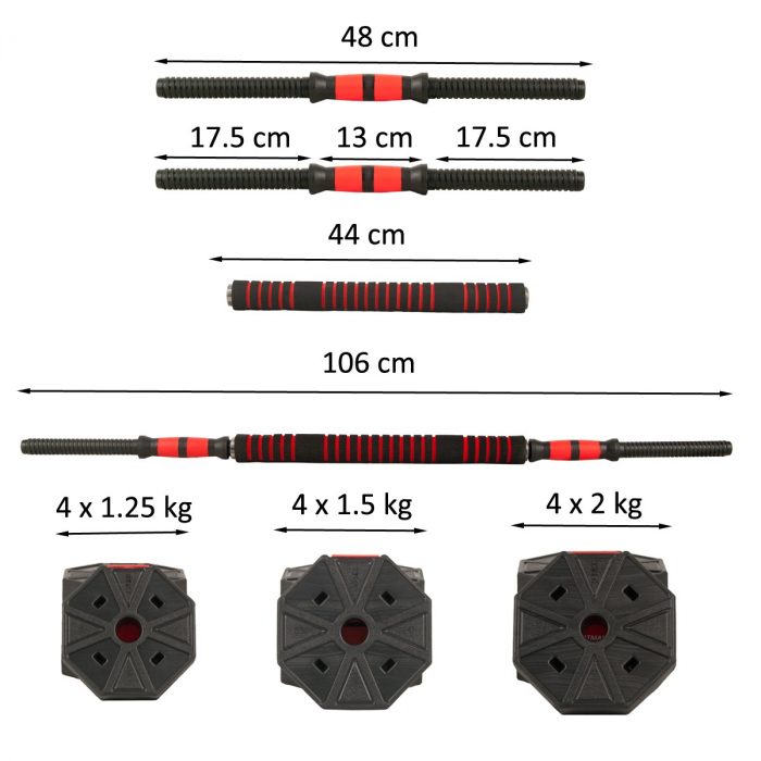 Set Haltera si Gantere ciment Sportmann SHG06 20 kg [7]