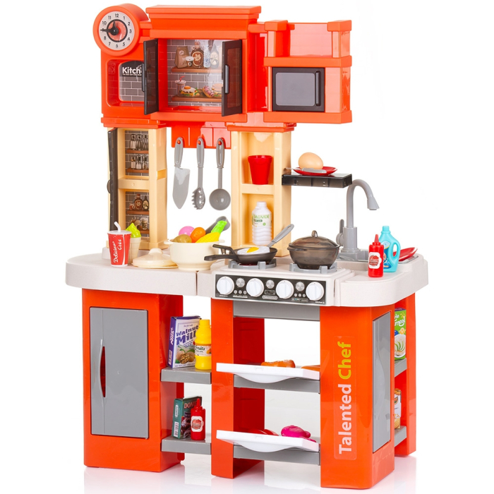 Set jucarie Chipolino Kitchen 84 cm cu sistem de curgere apa, lumini, sunete si 79 accesorii [2]