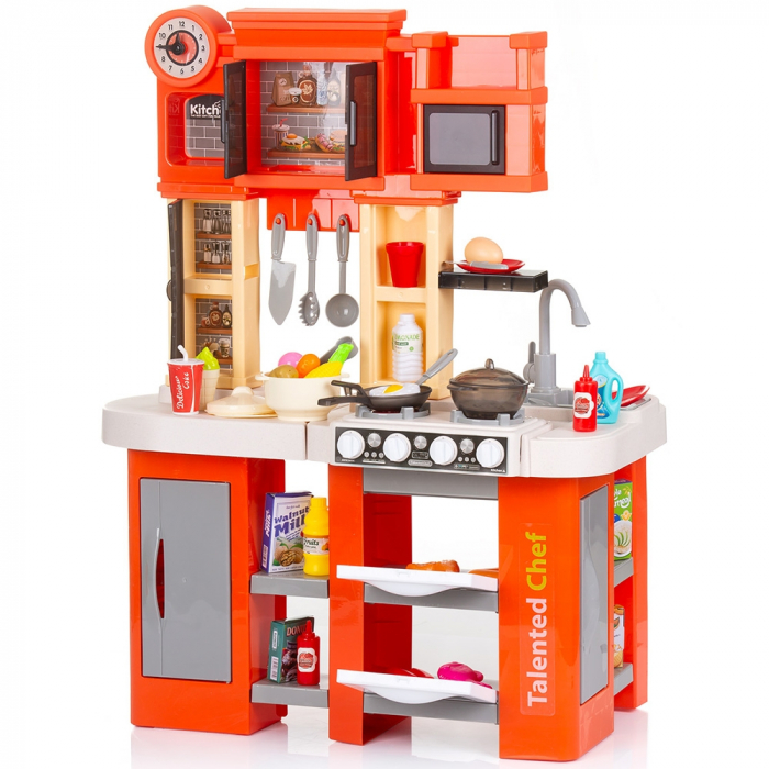 Set jucarie Chipolino Kitchen 84 cm cu sistem de curgere apa, lumini, sunete si 79 accesorii [2]